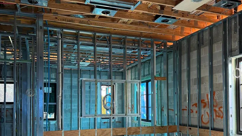 Commercial framing buildout, Miami