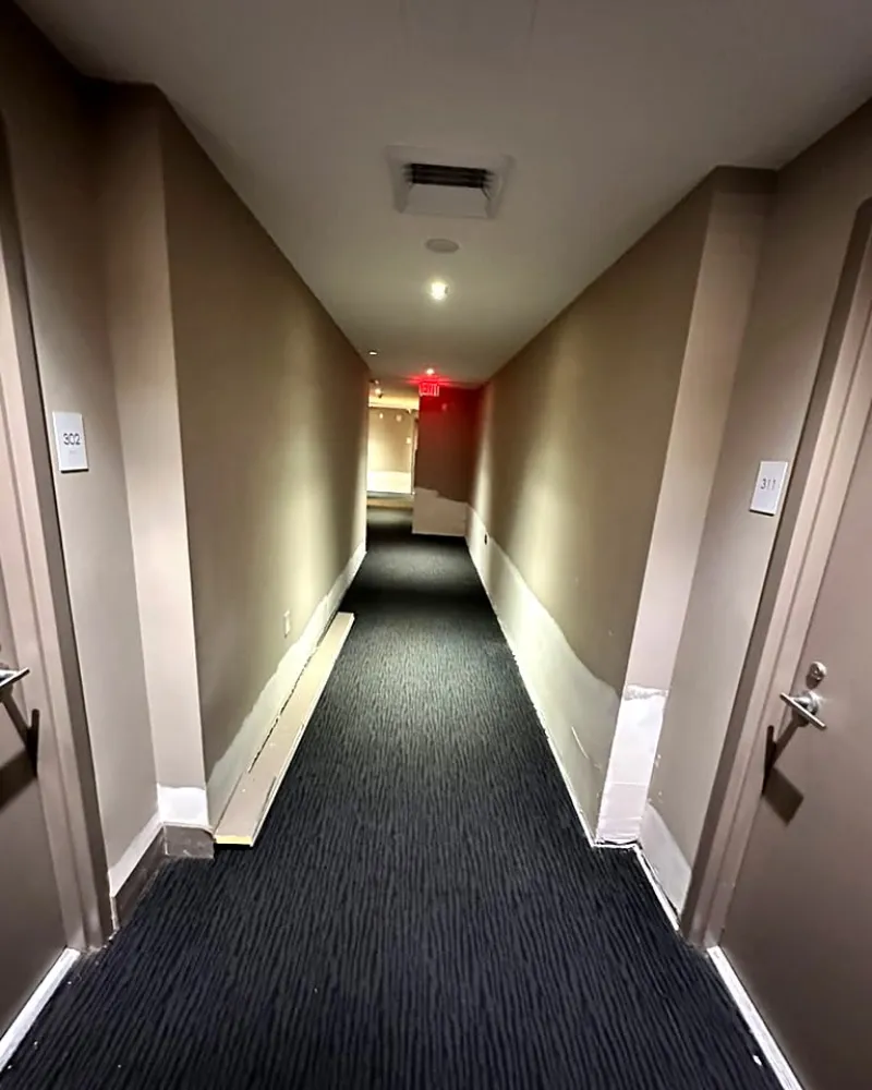 Finished hotel corridor painting, Miami