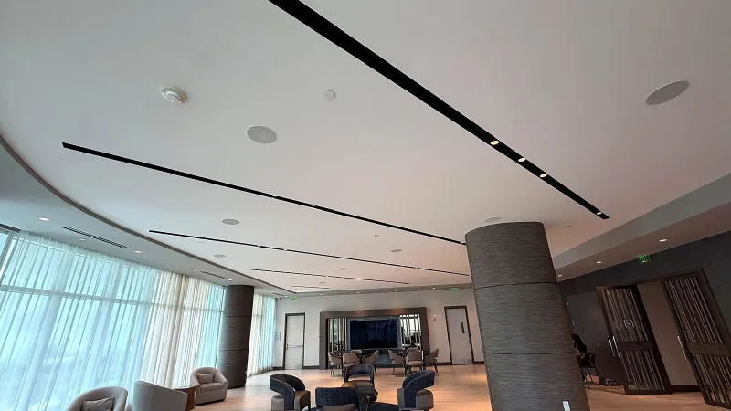 Finished lobby renovation in a Miami building